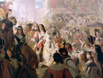 Die Rückkehr von Charles II. (1630-85) nach Whitehall im Jahr 1660, 1867